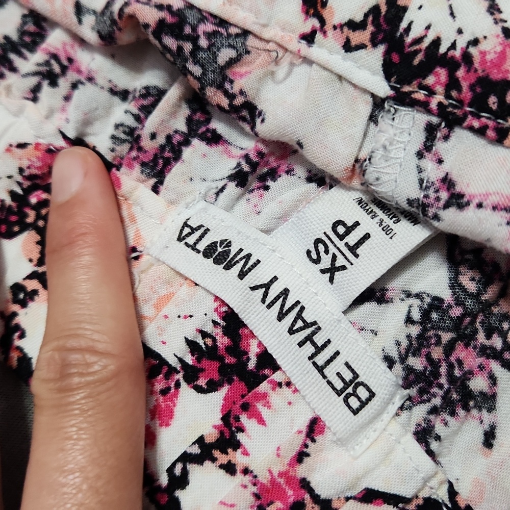 RARE❗️ Y2K BETHANY MOTA Butterfly Wide-Leg Palazzo Flowy Flare Summer Pants - Picture 7 of 10